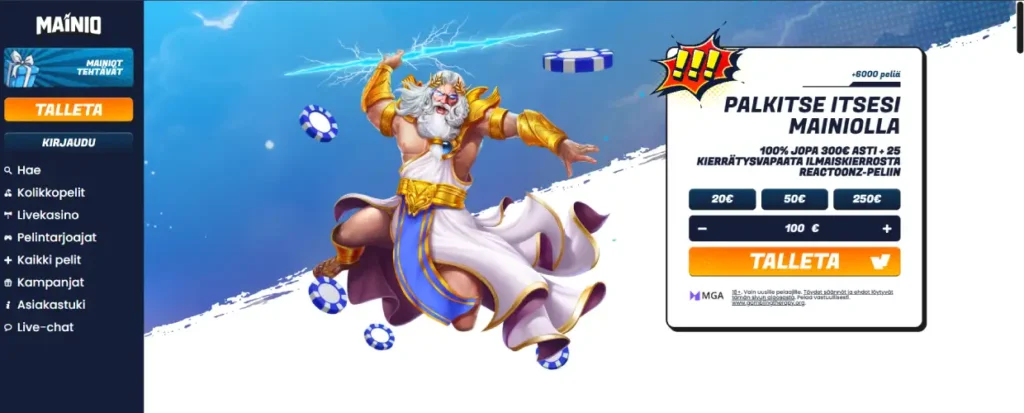 Mainio Casino — arvostelu suomalaisille pelaajille